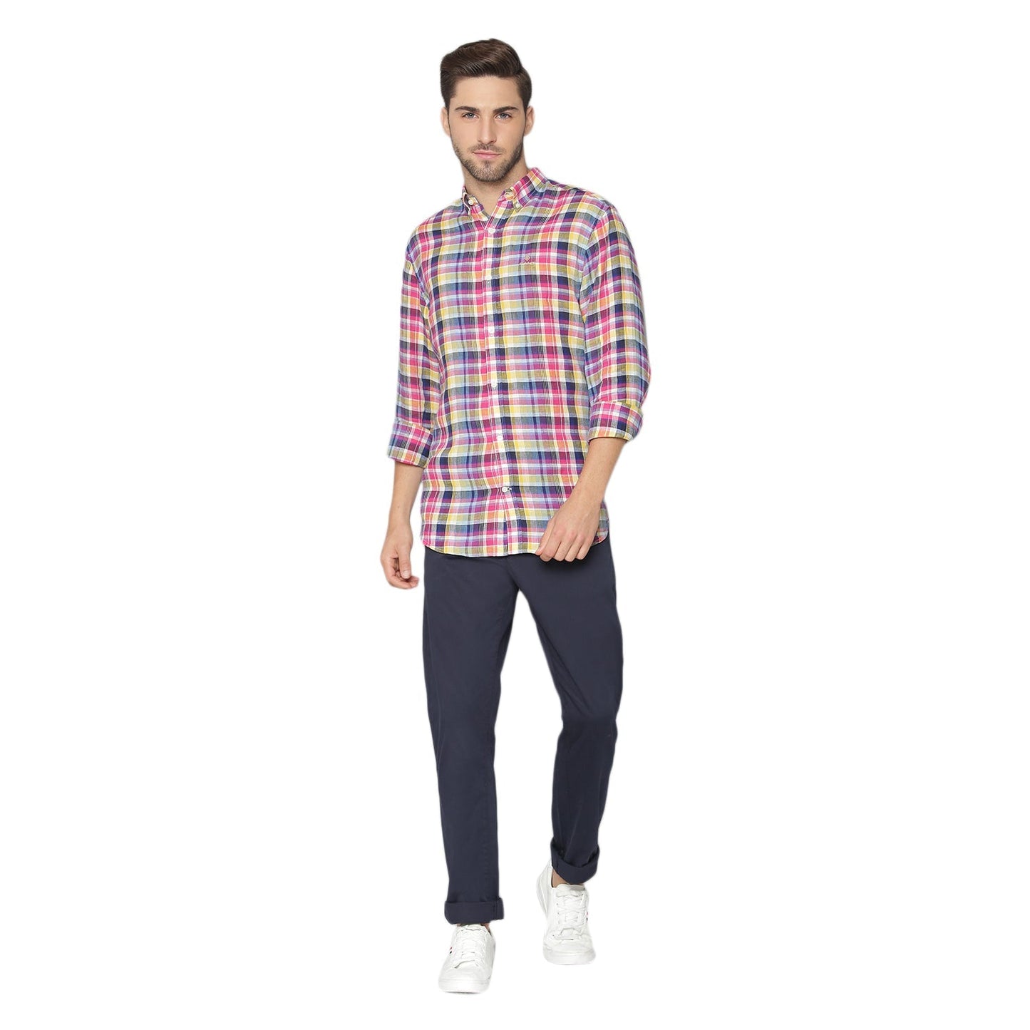 Gant Blue Checked Regular Fit Shirt