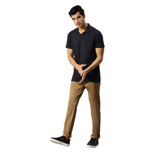 Matinique Men Khaki Solid Slim Fit Trouser