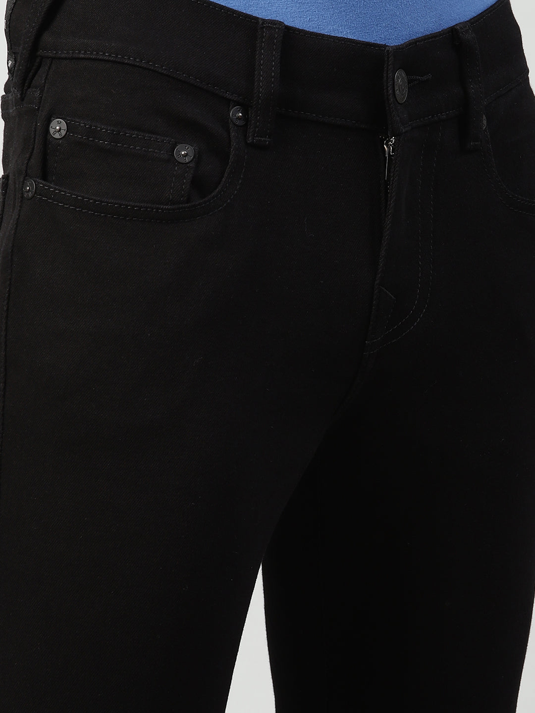 True Religion Men Black Solid Skinny Fit Jeans