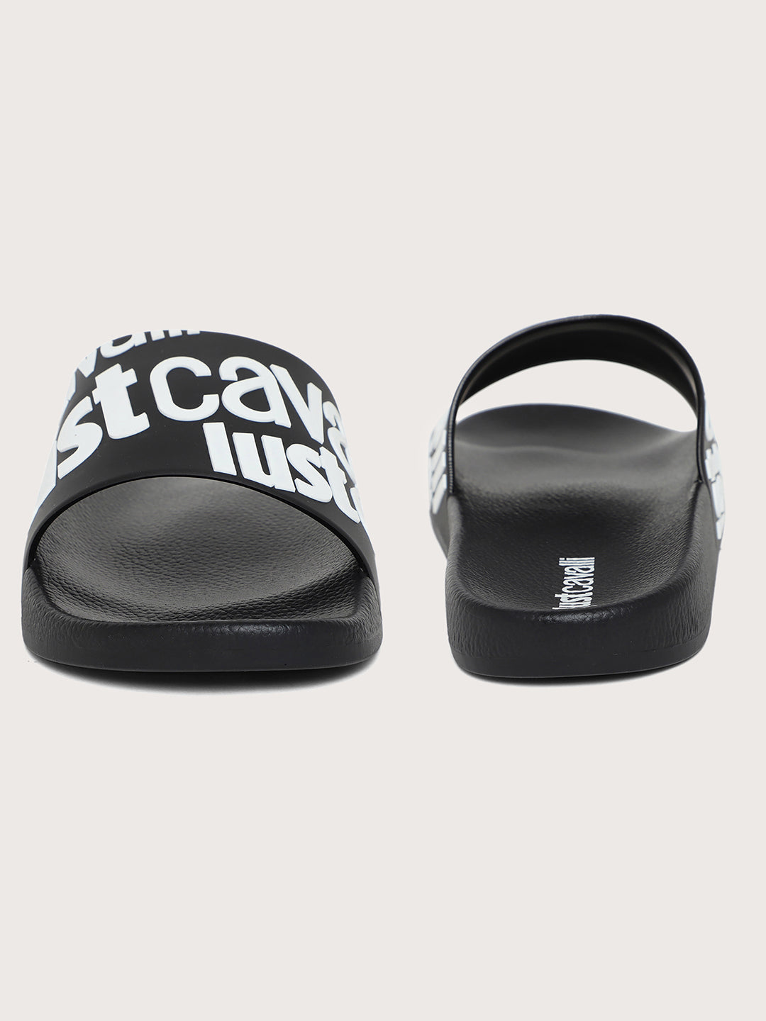 Just Cavalli Men Black Sliders