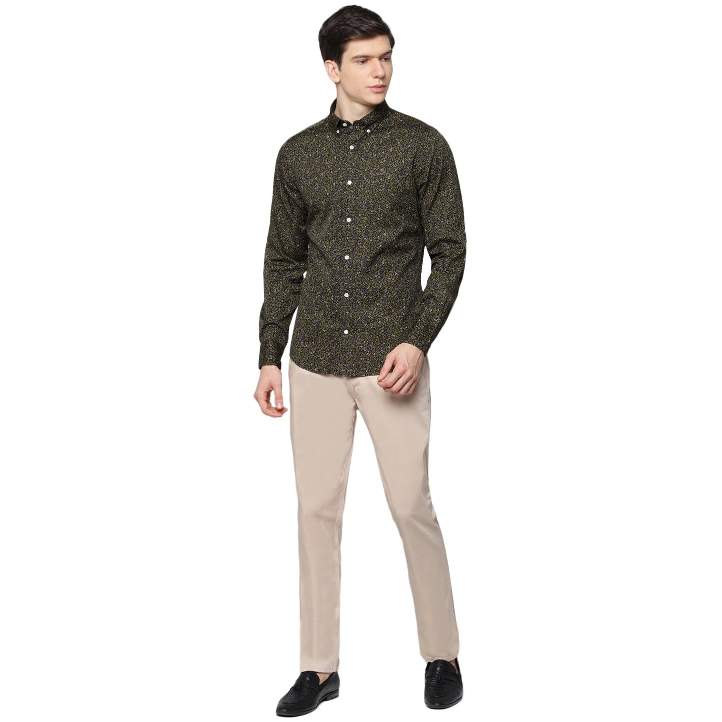 Gant Green Printed Slim Fit Shirt