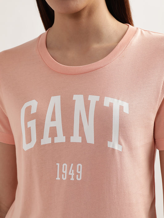 Gant Peach Preppy Logo Regular Fit T-Shirt