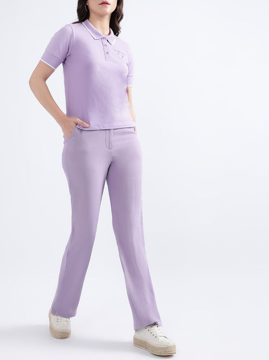 True Religion Purple Fashion Lilac Regular Fit Polo T-Shirt