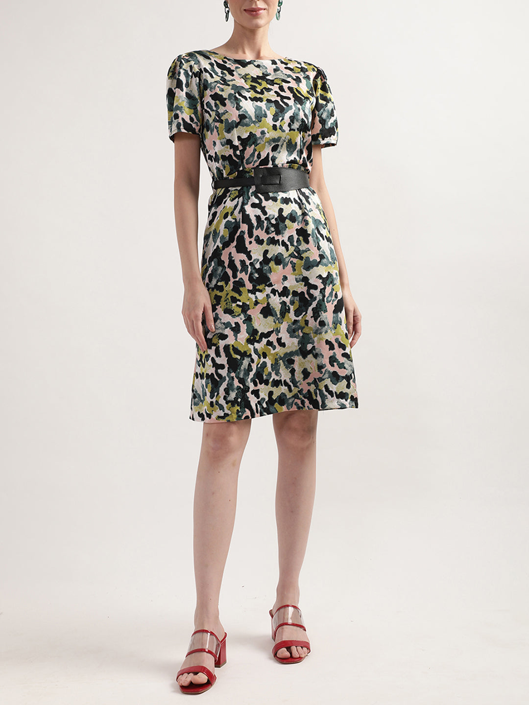 Centre Stage Women Multi Printed Round Neck Dress