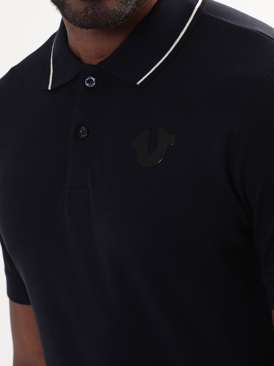 True Religion Peacoat Regular Fit Polo T-Shirt