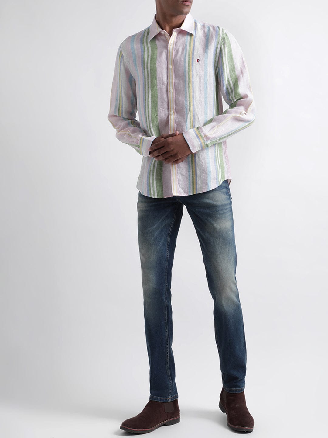 Iconic Men Multi Shirt Collar Shirt