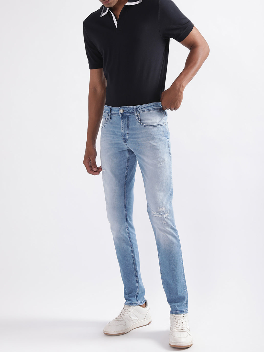 Antony Morato Navy Regular Fit Polo T-Shirt
