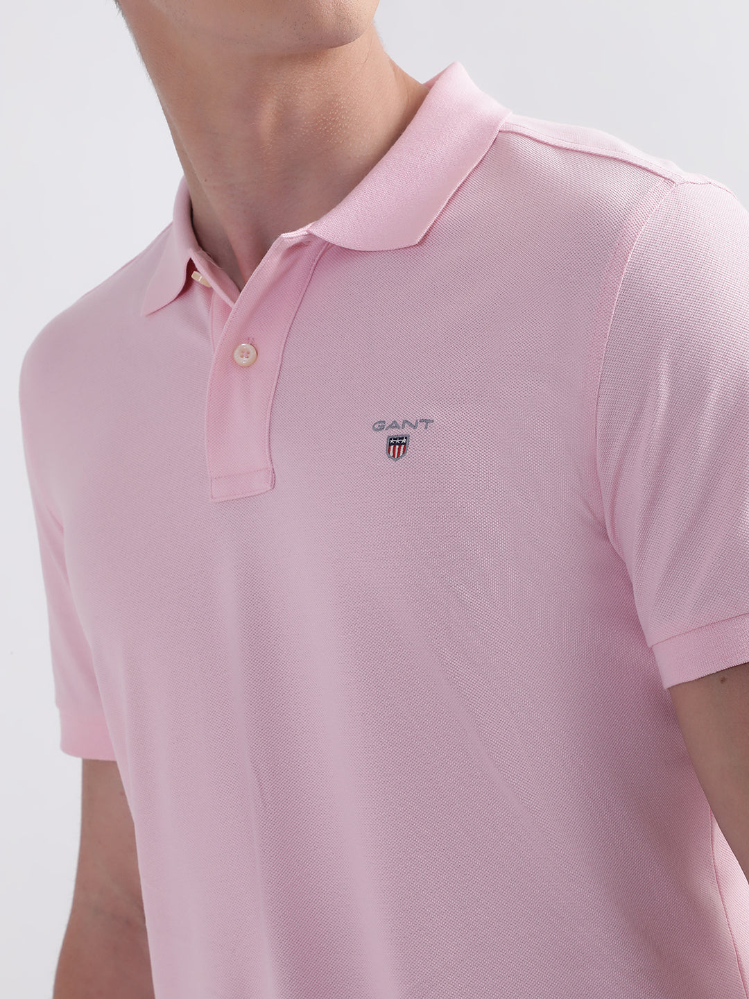 Gant Pink Original Rugger Regular Fit Pique Polo T-Shirt