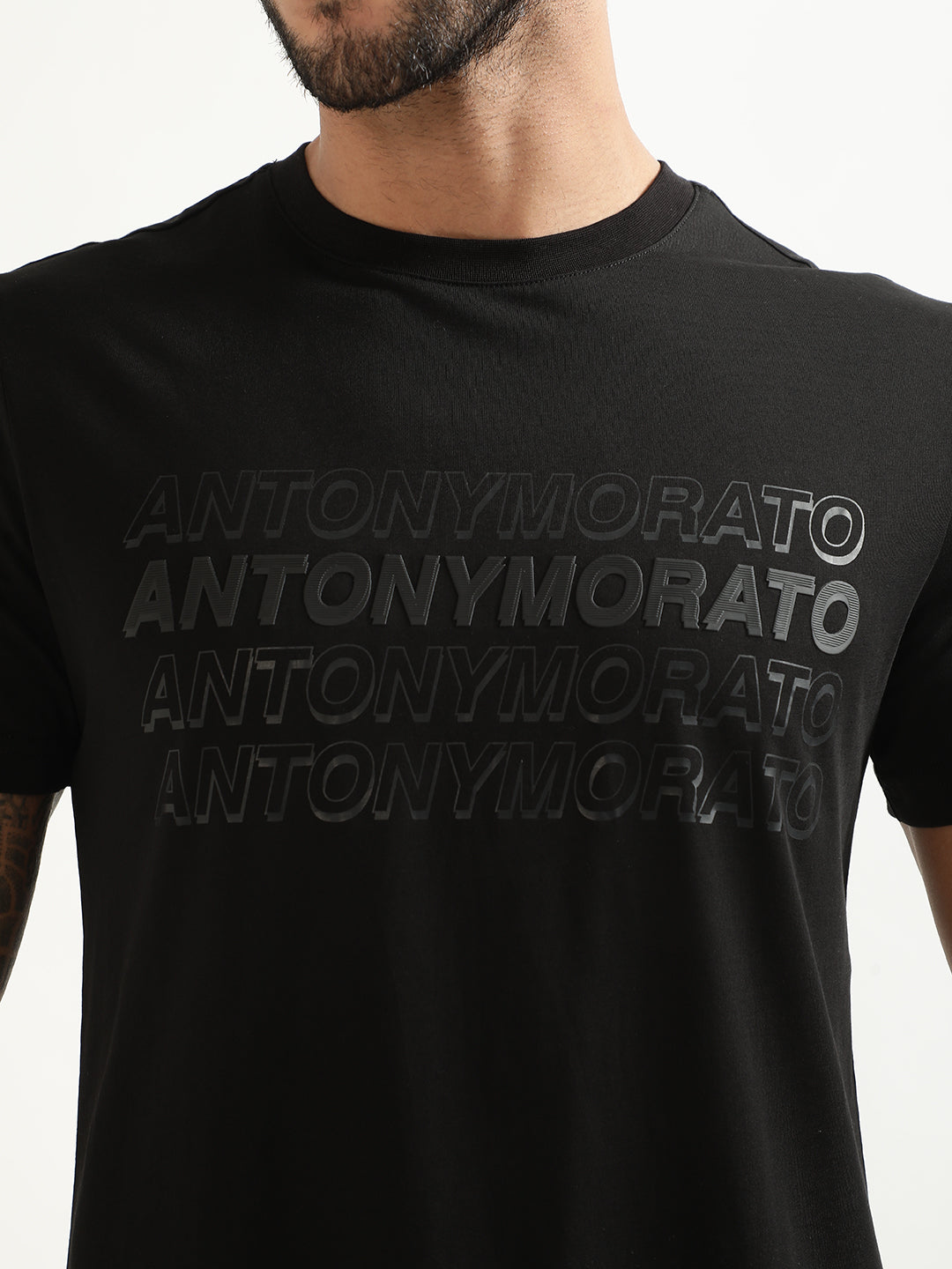 Antony Morato Black Logo Slim Fit T-Shirt