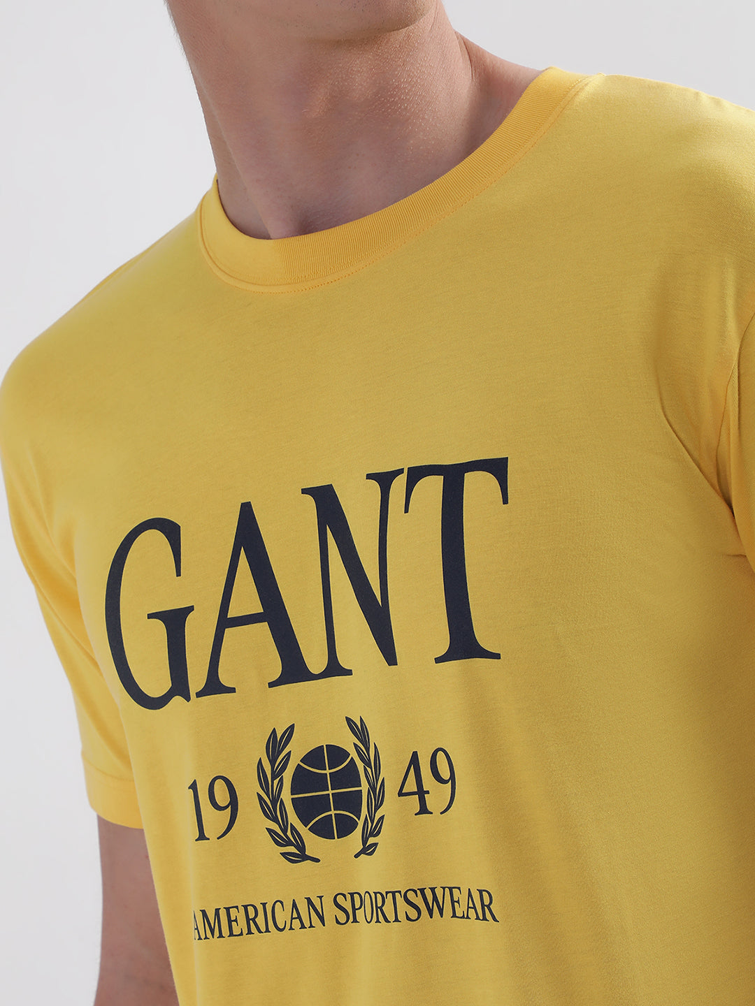 Gant Yellow Retro Crest Logo Regular Fit T-Shirt