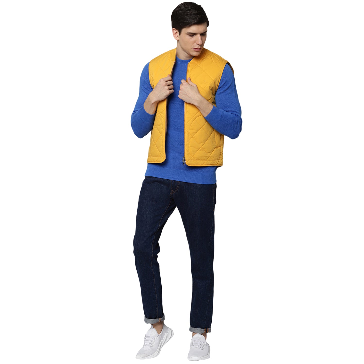 Gant Men Yellow Solid Collar Jacket