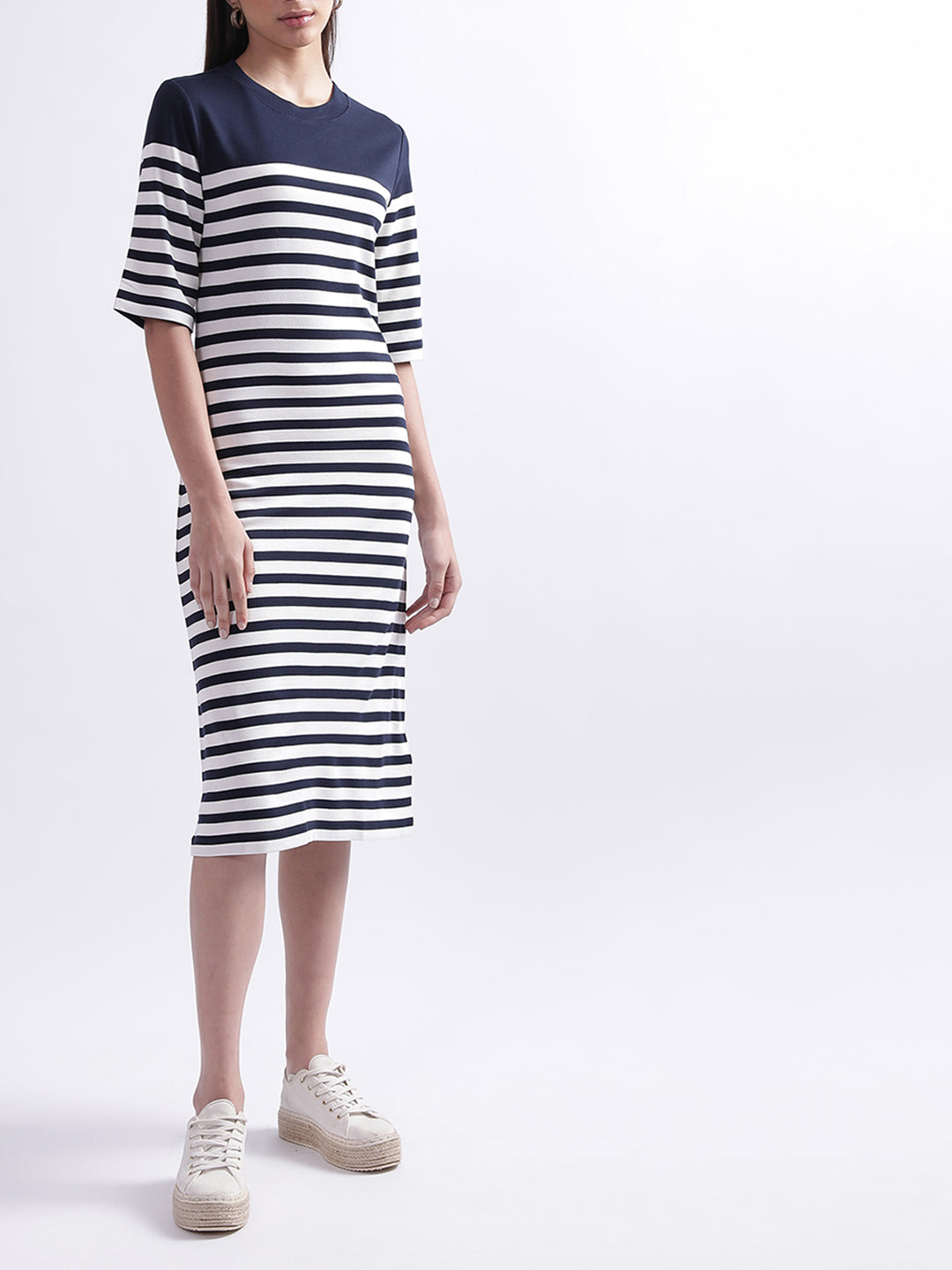 Gant Striped Midi T-shirt Dress