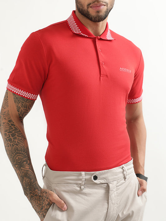 Antony Morato Red Slim Fit Polo T-Shirt
