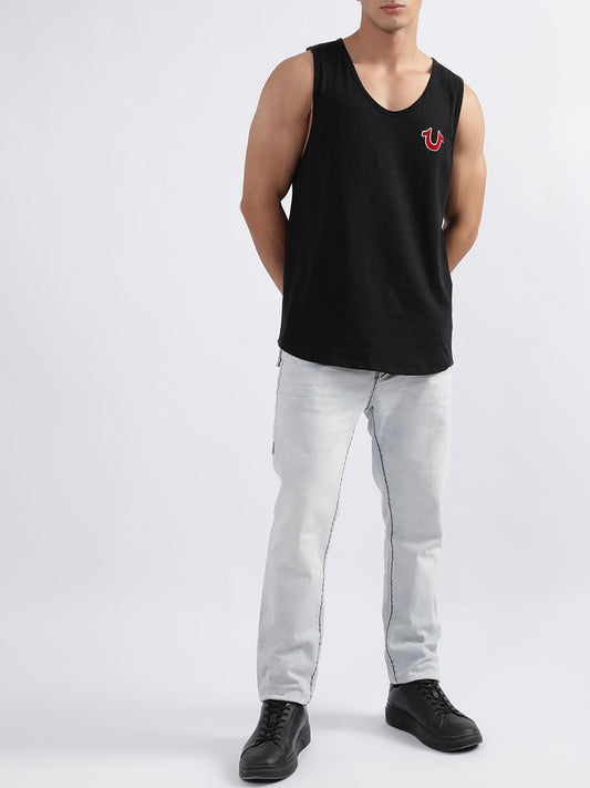 True Religion Black Fashion Relaxed Fit Vest