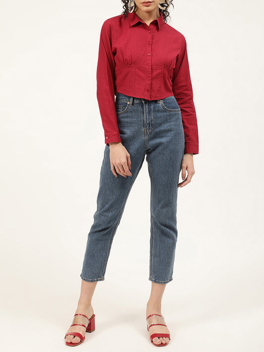 Elle Women Red Solid Top