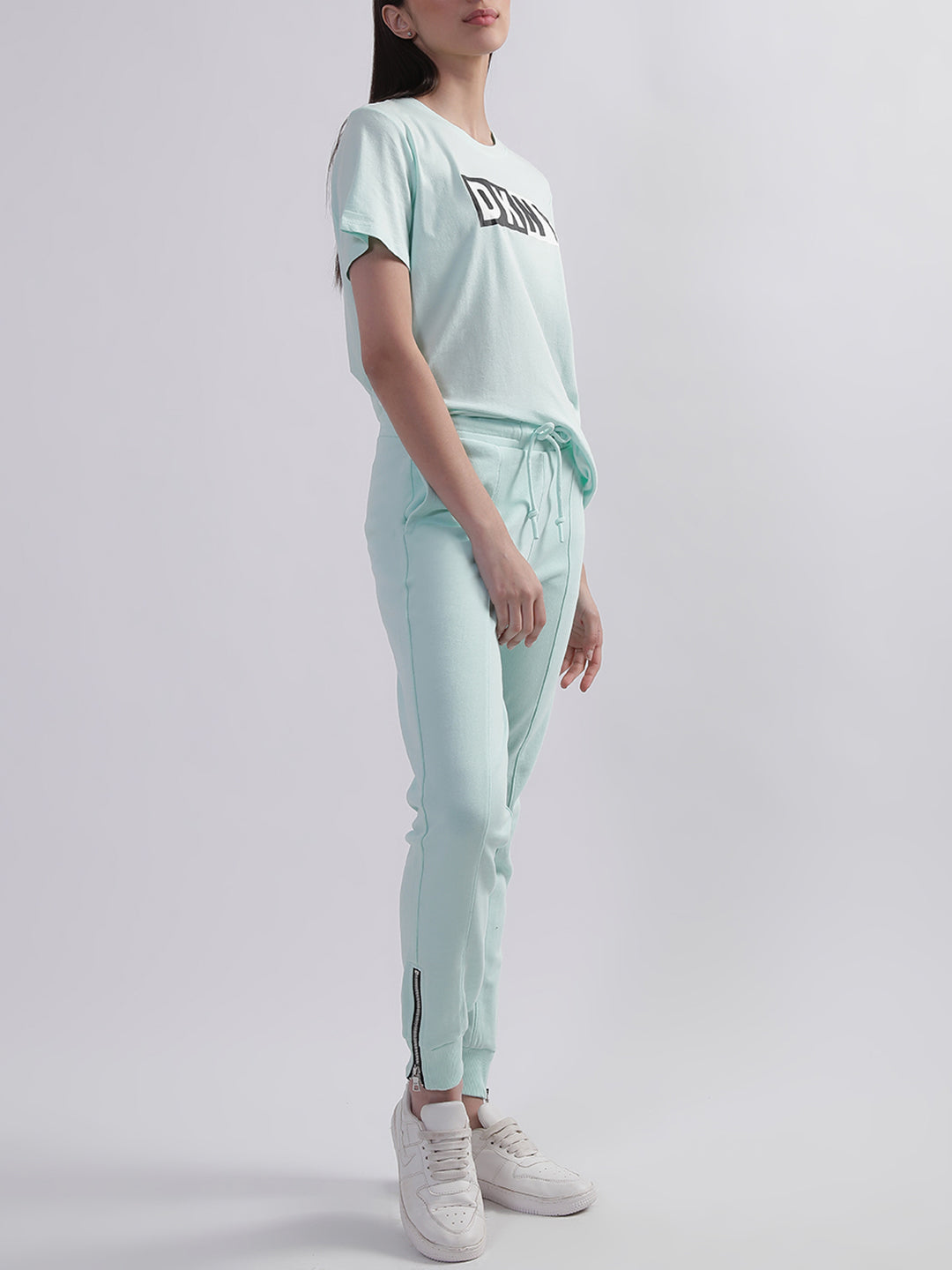 Dkny Light Blue Logo Regular Fit T-Shirt