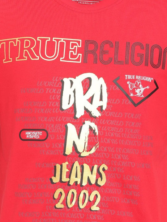 True Religion Chinese Red Printed Regular Fit T-Shirt