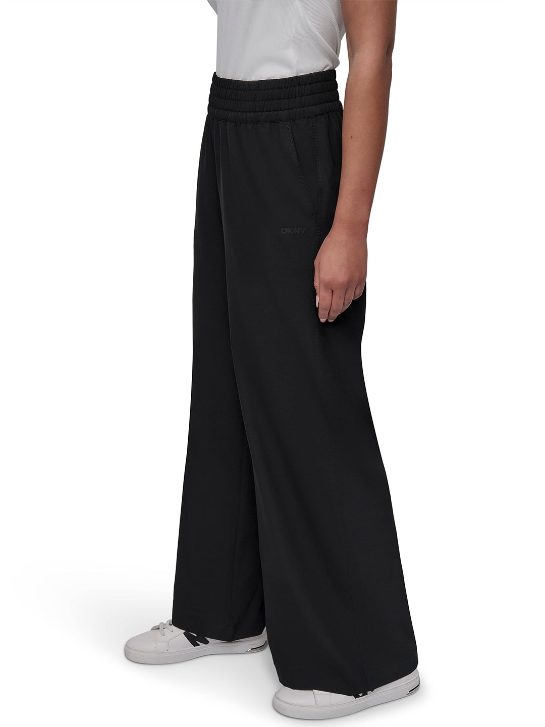 DKNY Womens Black Polyester Solid Trouser