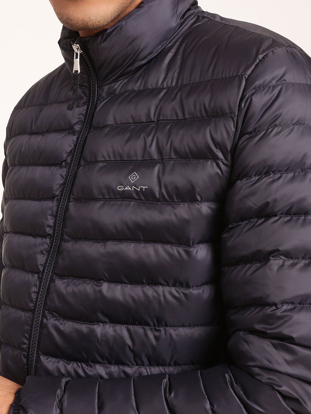 Gant Men Blue Solid Collar Jacket