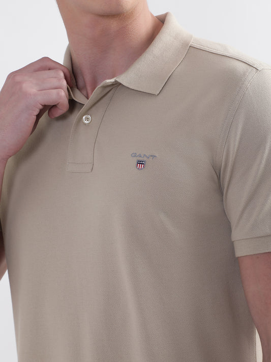 Gant Men Polo Collar Short Sleeve Cotton T-shirt