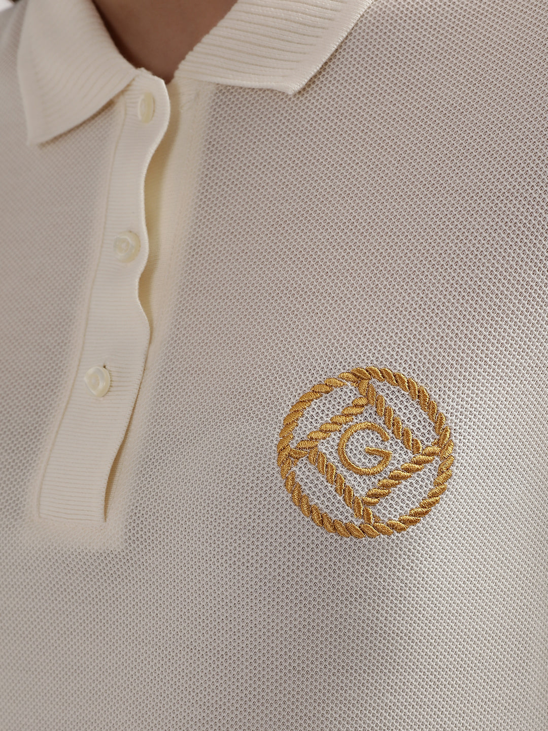Gant Cream Preppy Relaxed Fit Polo T-Shirt