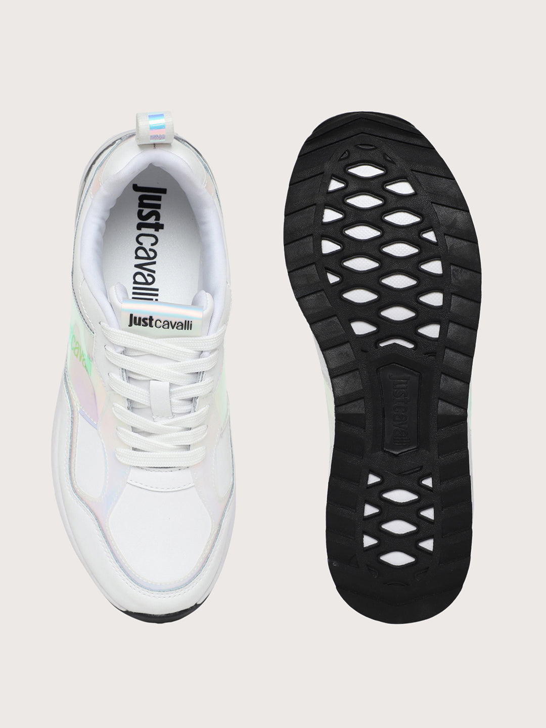 Just Cavalli Women White Sneakers