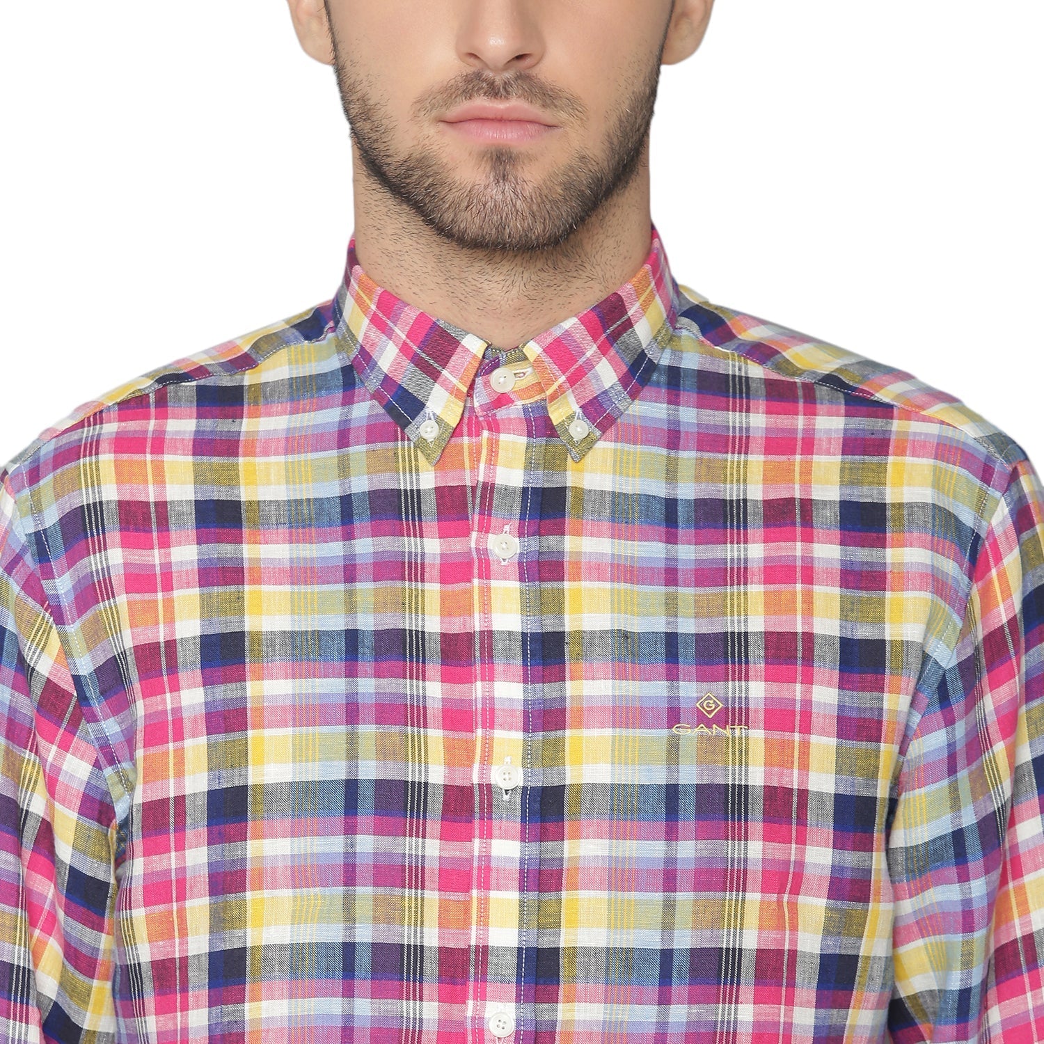 Gant Blue Checked Regular Fit Shirt