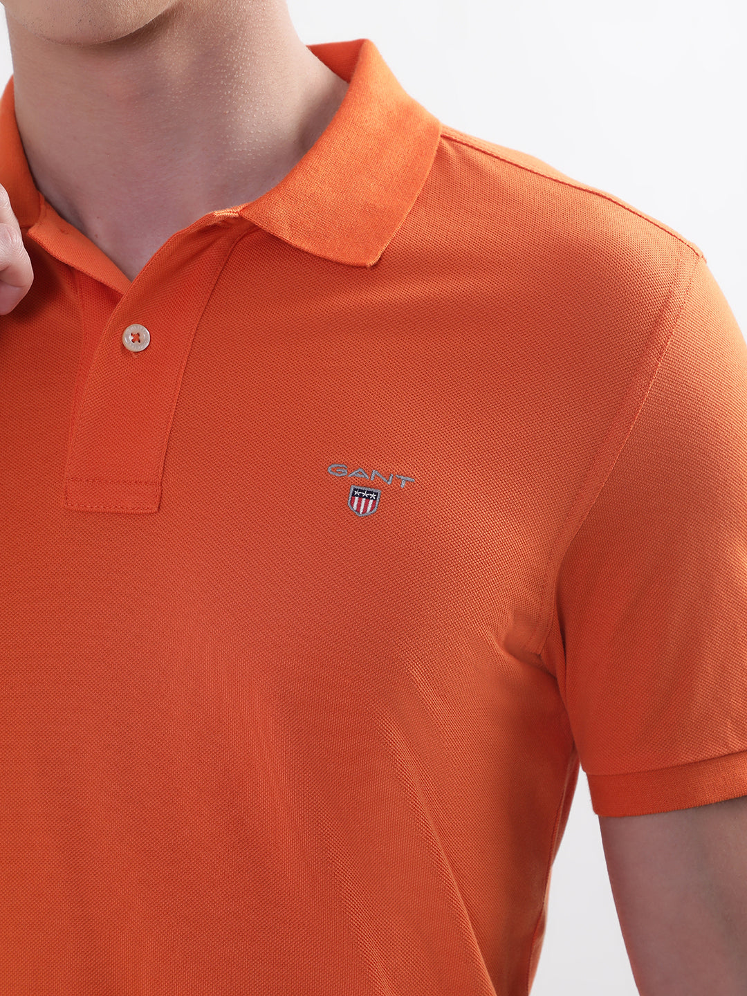 Gant Orange Original Regular Fit Pique Polo T-Shirt