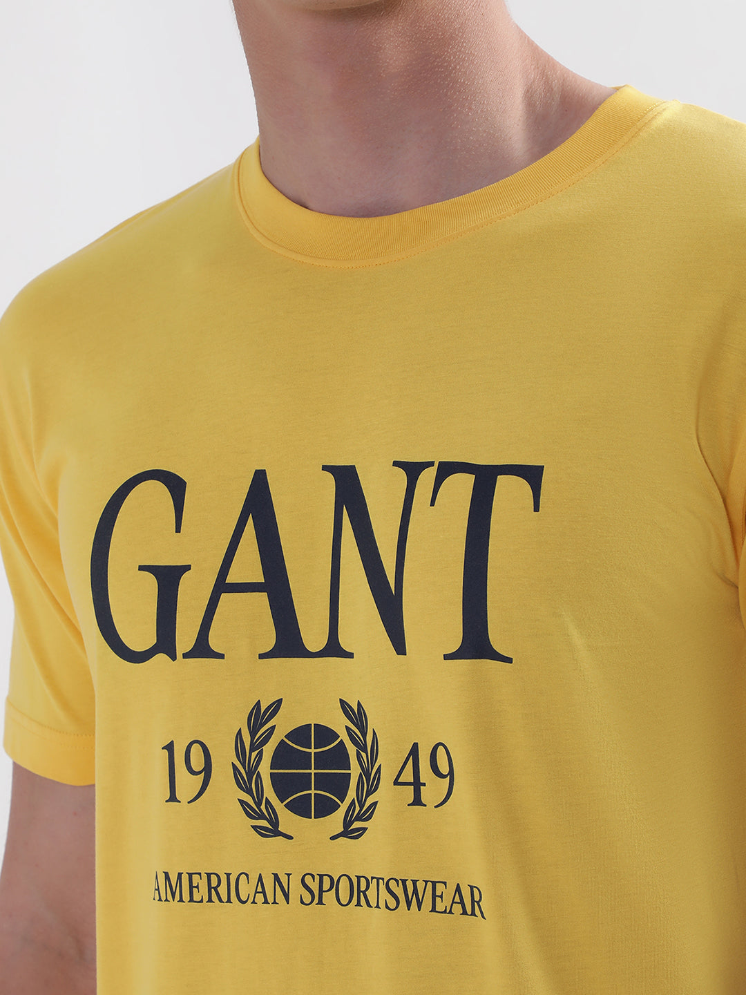 Gant Yellow Retro Crest Logo Regular Fit T-Shirt