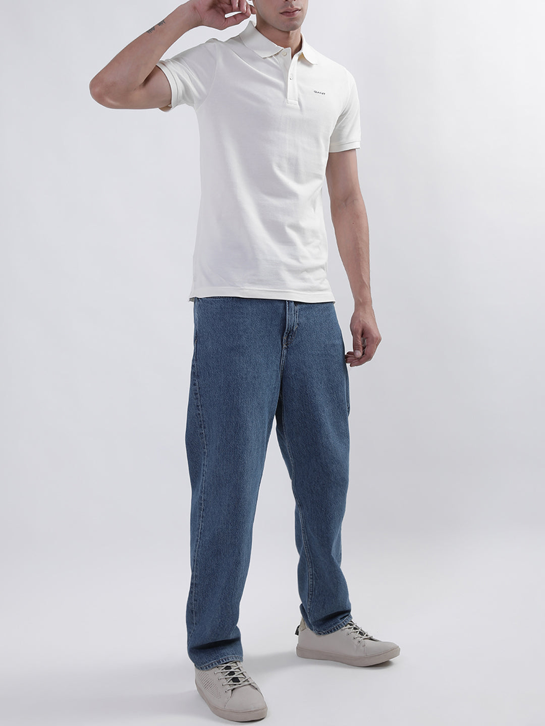 Gant Cream Regular Fit Polo T-Shirt