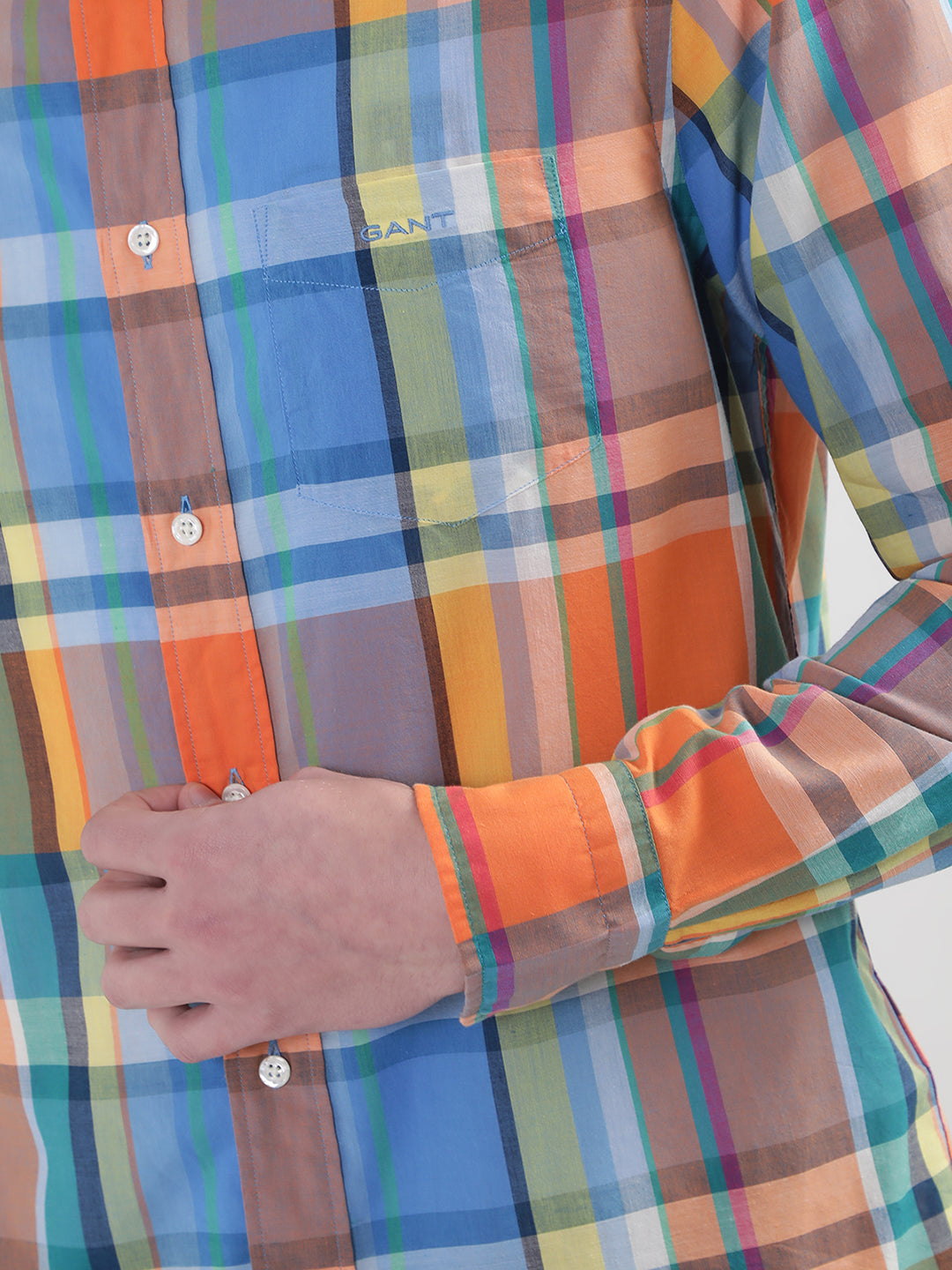 Gant Multi Untucked Checked Regular Fit Shirt