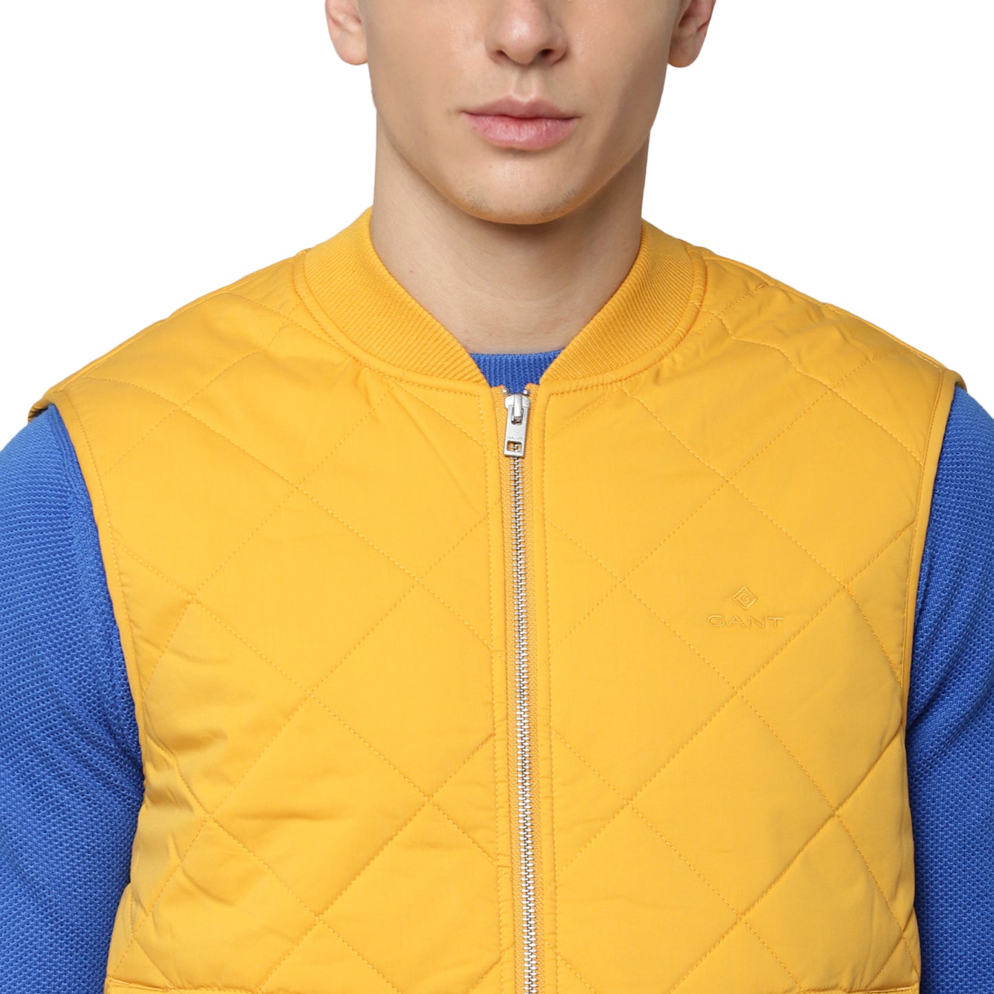 Gant Men Yellow Solid Collar Jacket