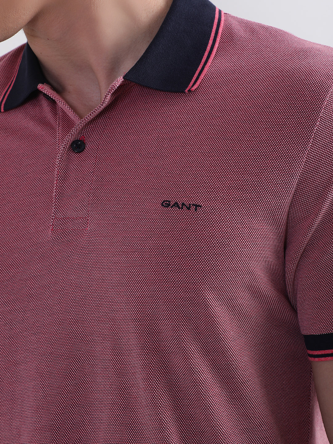 Gant Pink Oxford Regular Fit Pique Polo T-Shirt
