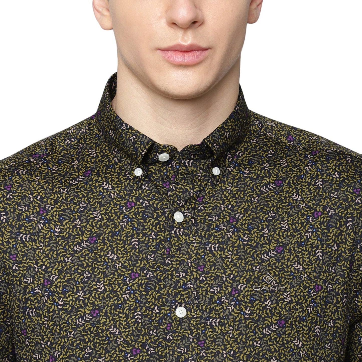 Gant Green Printed Slim Fit Shirt
