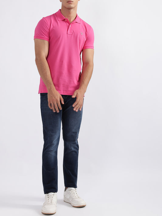 Gant Pink Original Slim Fit Pique Polo T-Shirt