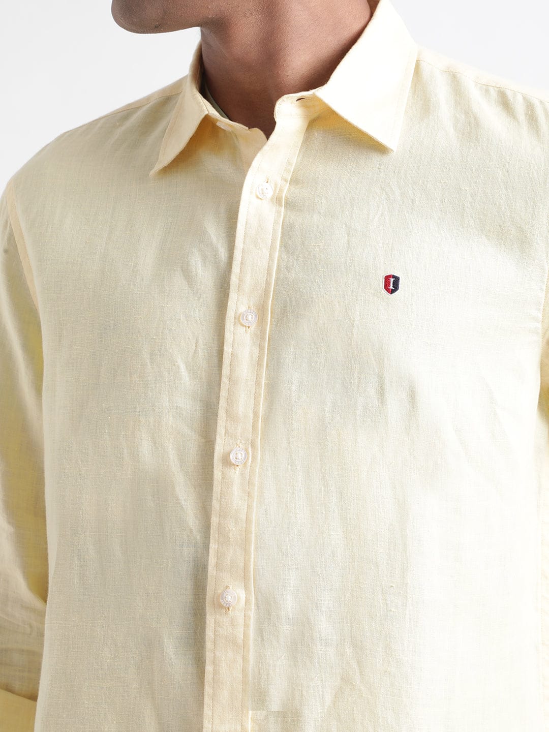 Iconic Men Yellow Shirt Collar Shirt