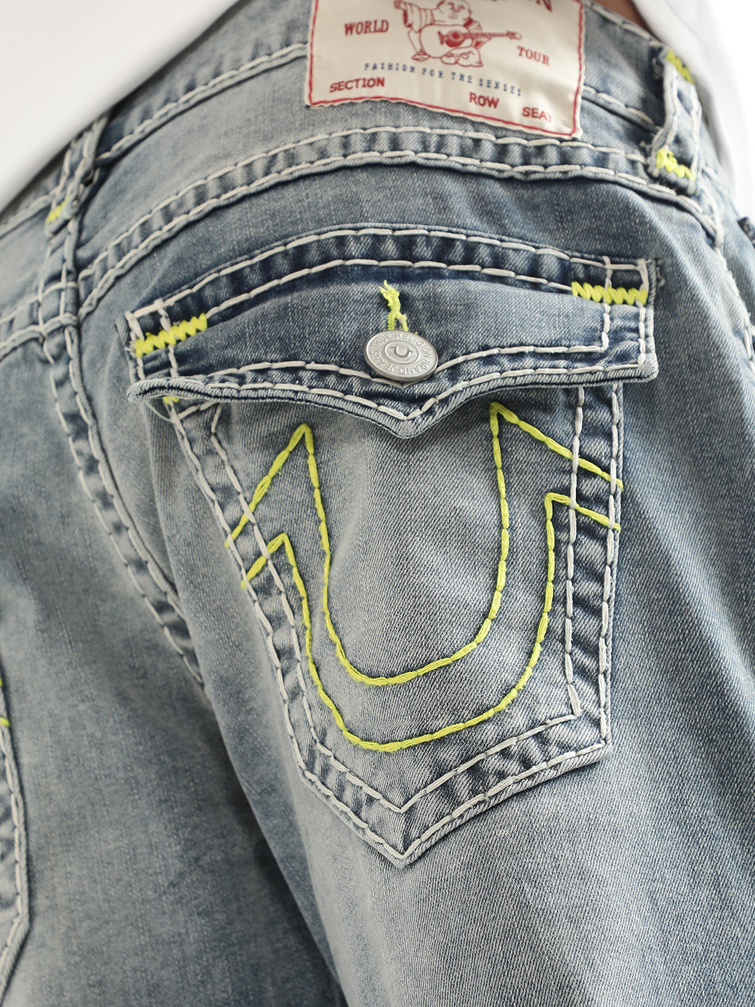 True Religion Super T Skinny Blue Mid Rise Distressed Jeans