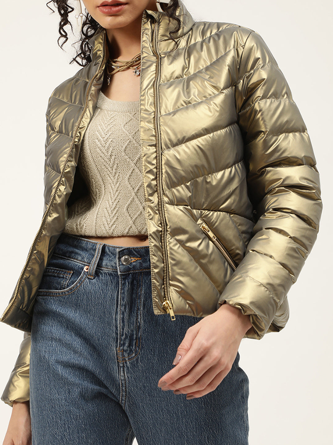 Centre Stage Women Grey Solid Jacket