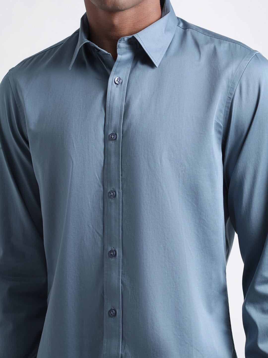 Iconic Men Blue Shirt Collar Shirt