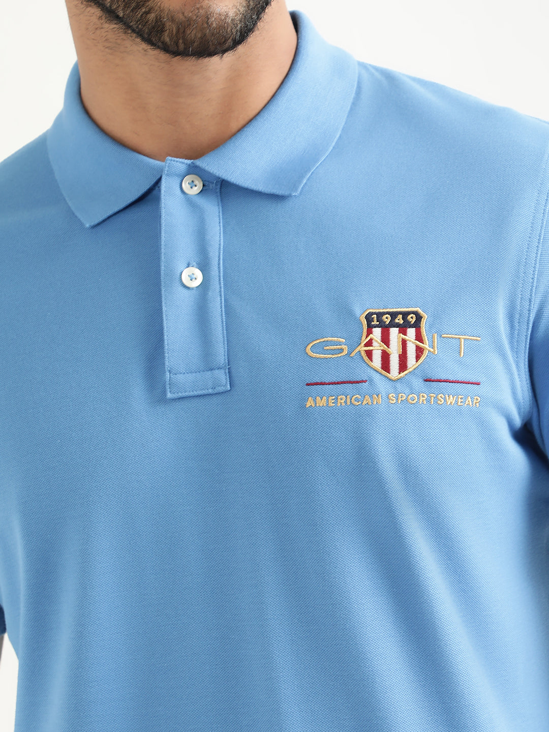 Gant Blue Logo Regular Fit Polo T-Shirt