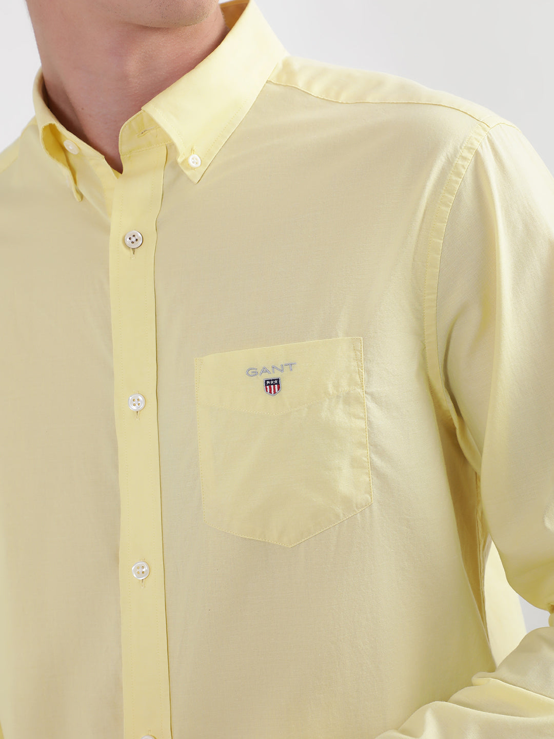 Gant Yellow Broadcloth Regular Fit Shirt