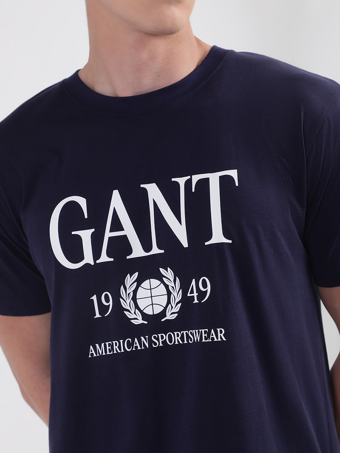 Gant Blue Retro Crest Logo Regular Fit T-Shirt