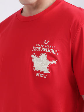 True Religion Red Logo Regular Fit T-Shirt