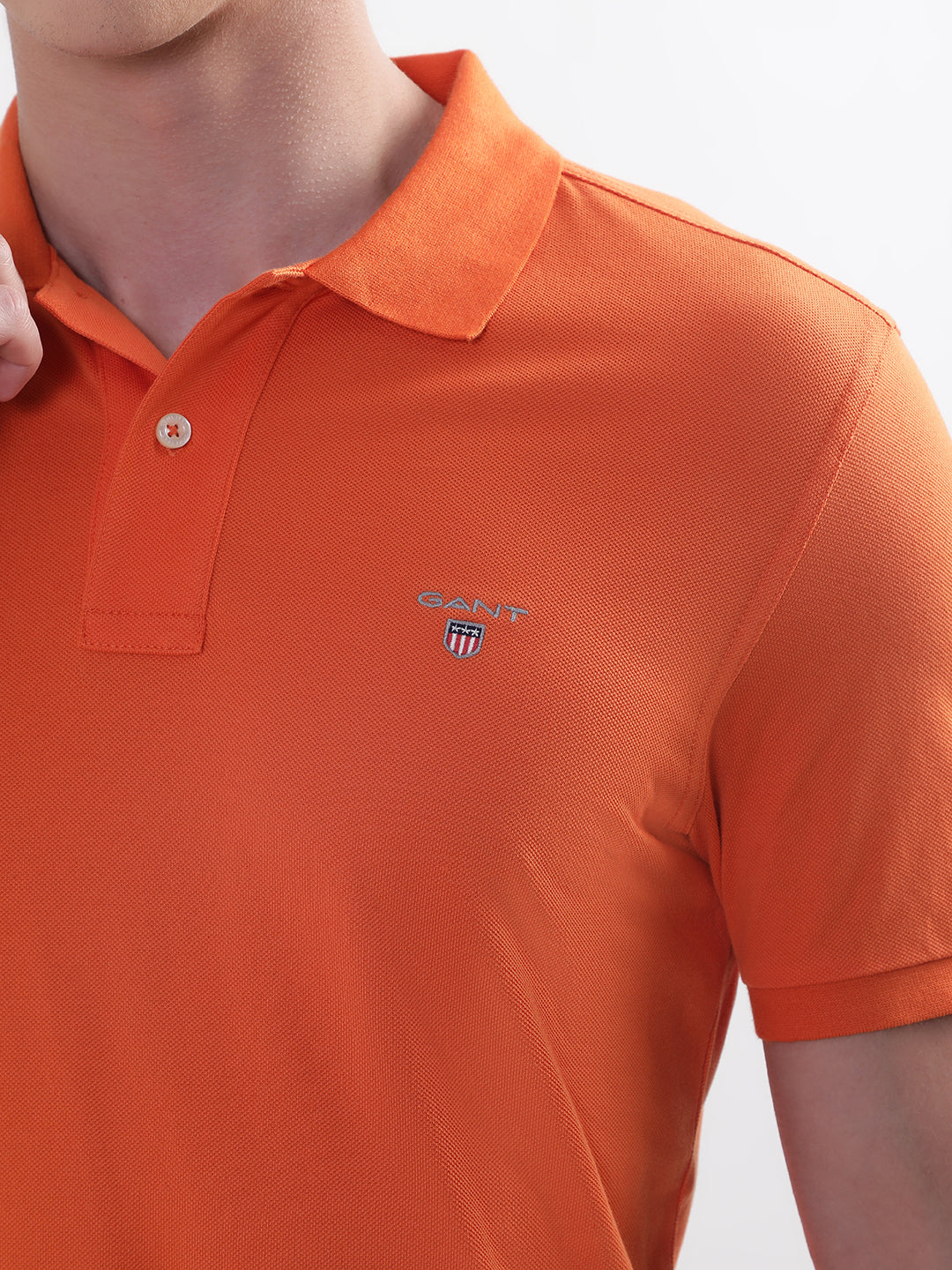 Gant Orange Original Regular Fit Pique Polo T-Shirt
