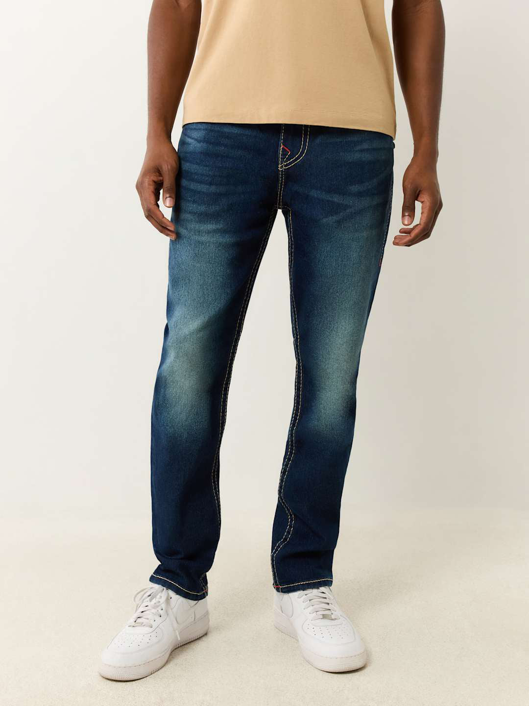 True Religion Men BIG T Geno Skinny Fit Dark Wash Jeans