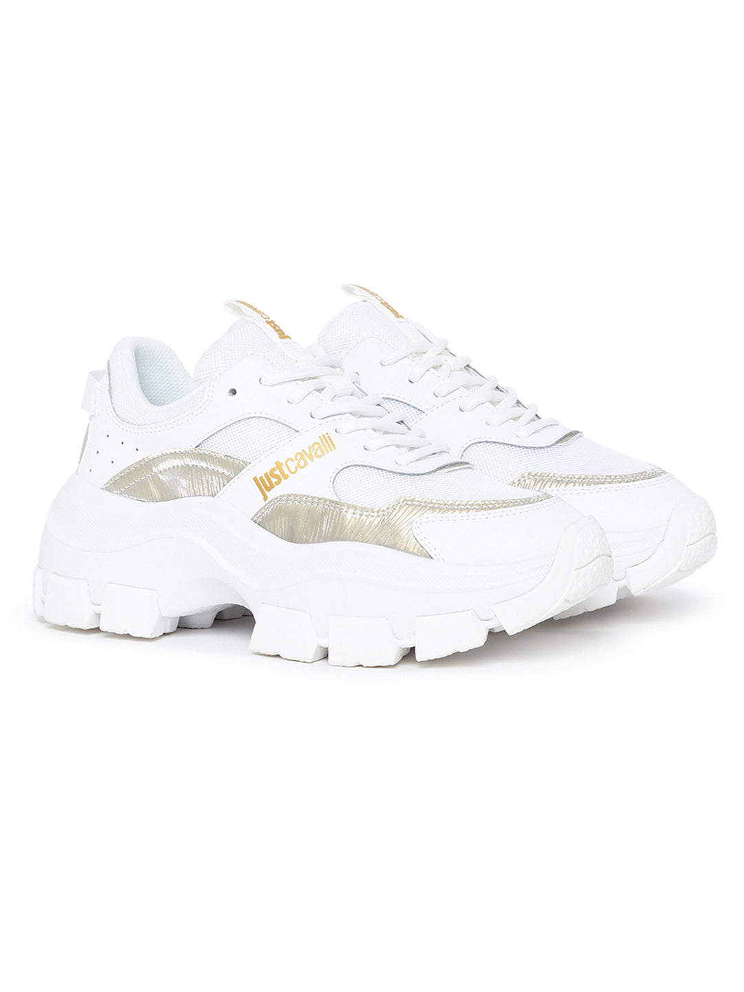 Just Cavalli Women White Sneakers