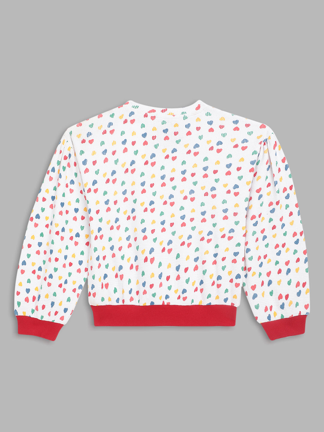 Elle Kids Girls White Printed Round Neck Top