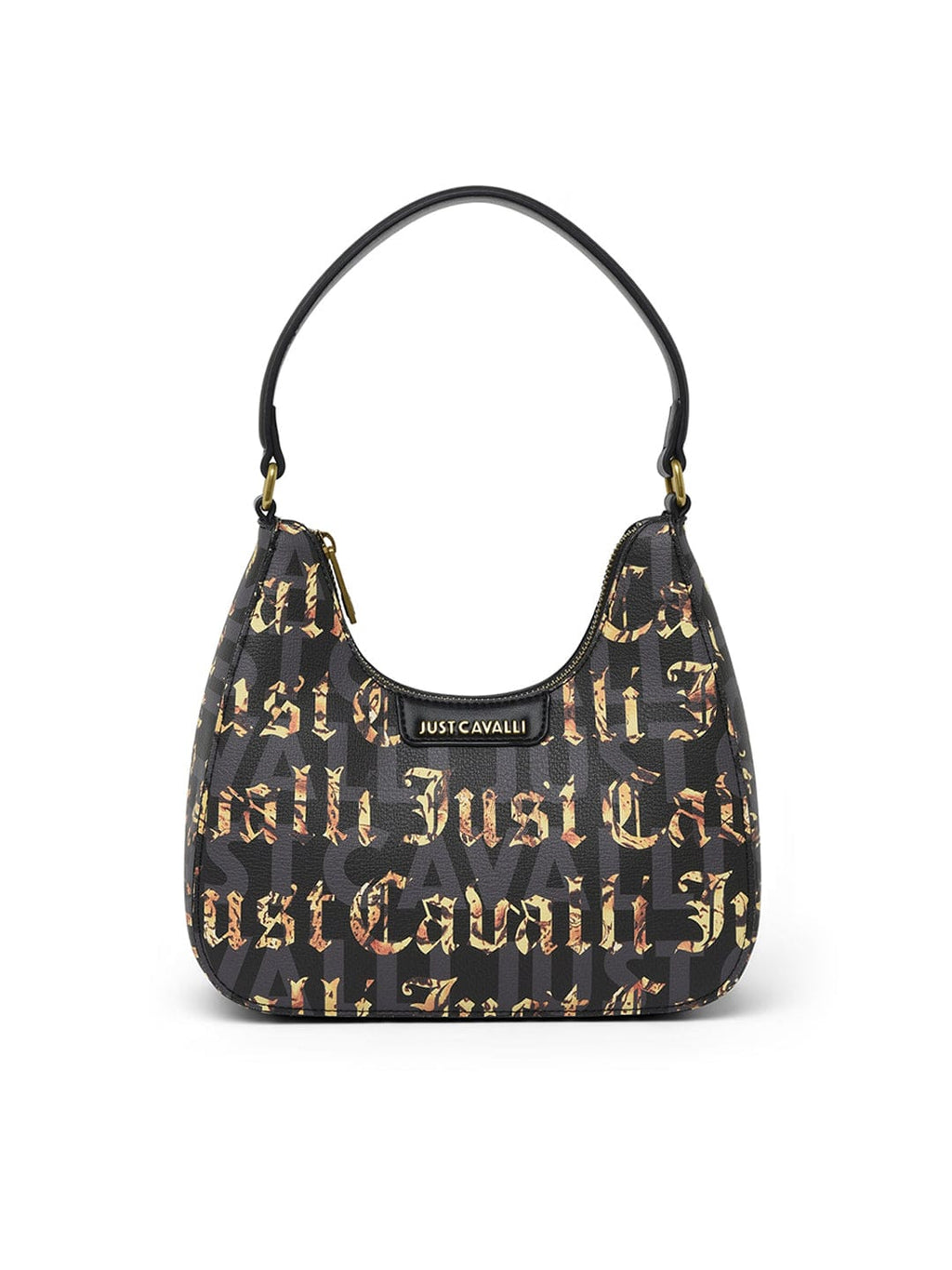 Shop Just Cavalli Women Black Printed Shoulder Bags Online - Main Image