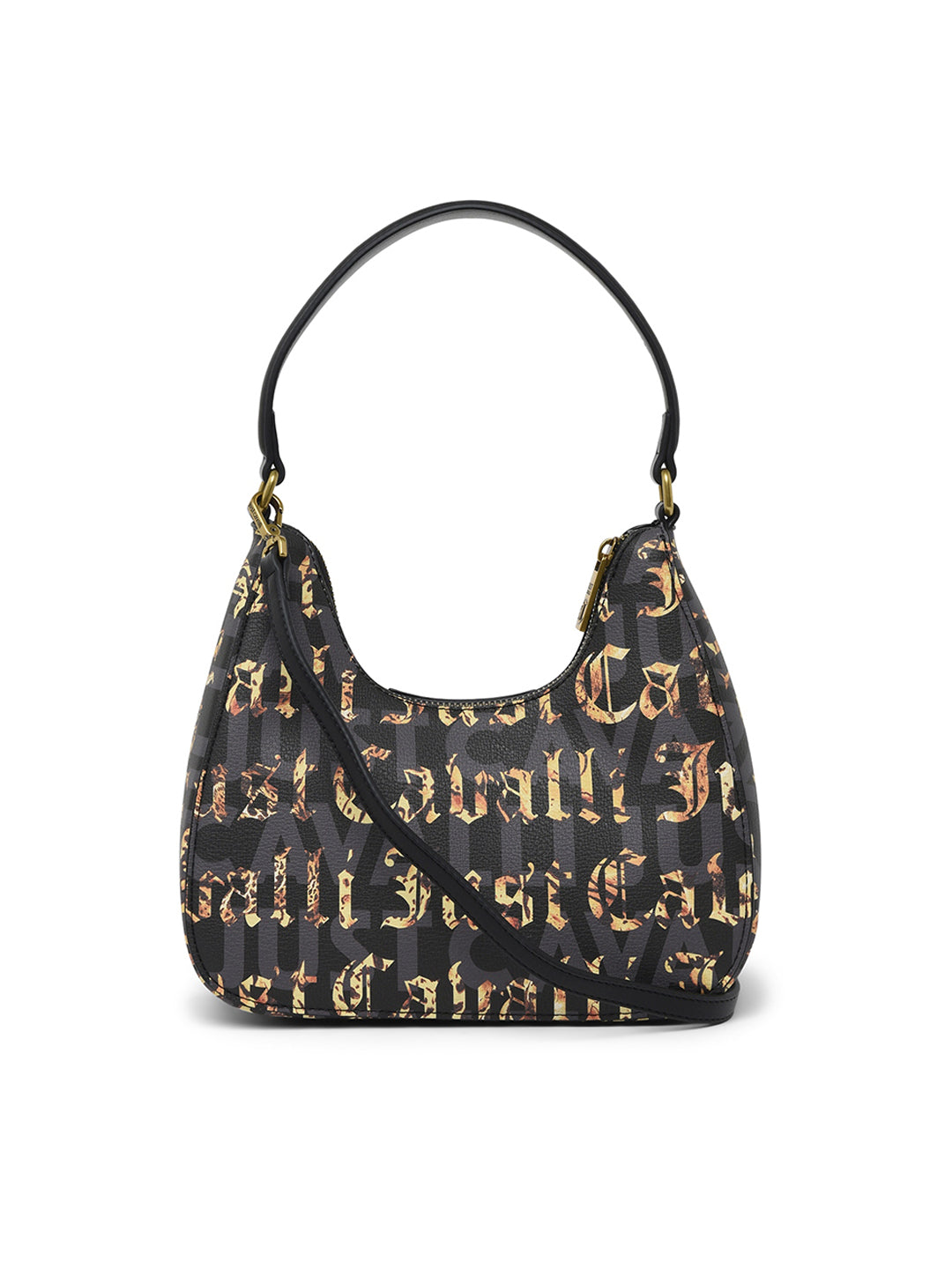Just Cavalli Women Black Printed Shoulder Bags