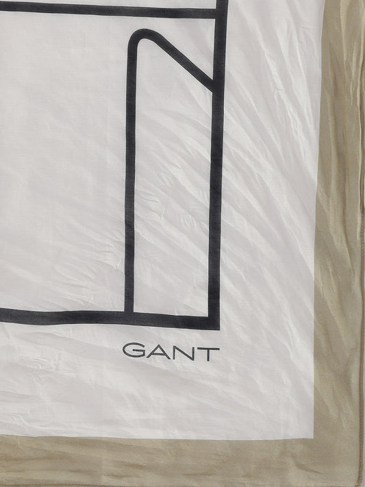 Gant Women Dark Khaki Printed Scarf
